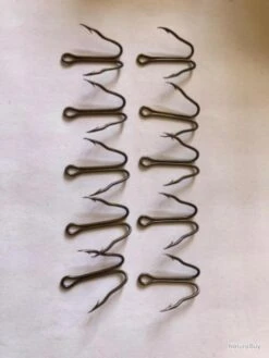 50 Hameçon Double N 2 Réf 9900 Bz Bec De Perroquet Pêche Carnassier Vmc