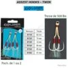 ASSIST HOOKS TWIN EXPLORER TACKLE 1/0 -Matériel De Pêche 00001 ASSIST HOOKS TWIN EXPLORER TACKLE 1 0