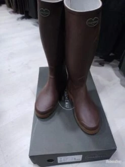 Bottes Le Chameau Saint-Hubert Marron Doublées Cuir 45 Mollet 44