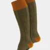 CHAUSSETTES HAUTES OCRE/KAKI 45/47