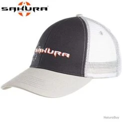 Casquette Sakura Trucker Grey Blac