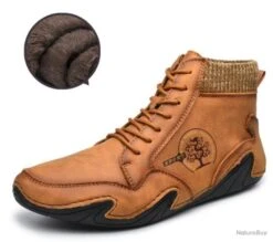 Chaussure Montante En CUIR VÉRITABLE, TRÉS HAUTE QUALITÉ.....Jusqu'au 48...BROWN CLAIR