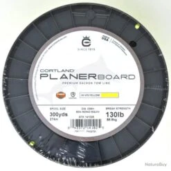 Dacron Cortland Planer Board Tow Line Jaune 130lb