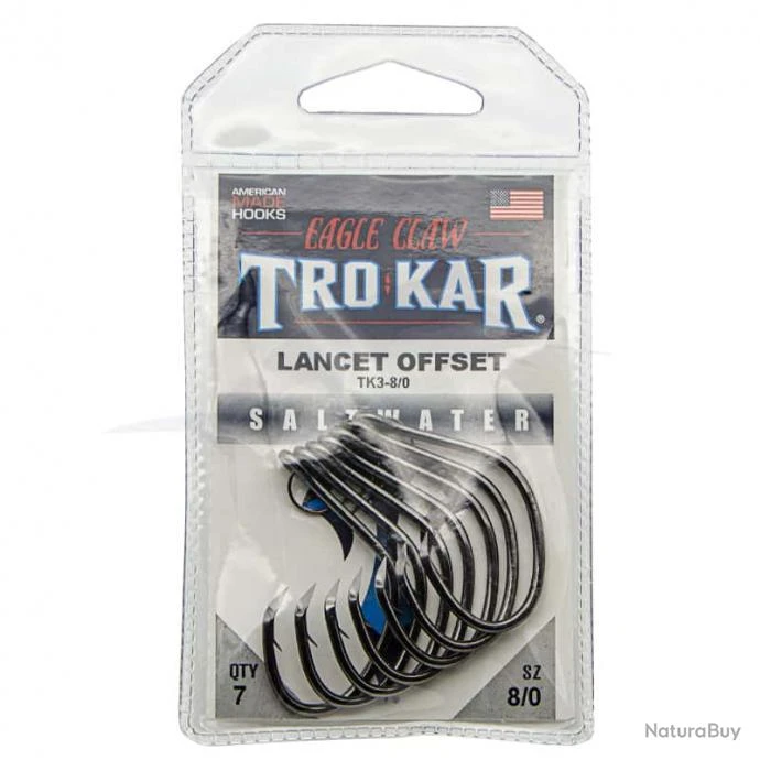 Eagle Claw Trokar TK3 Lancet Circle 8/0 3 Eagle Claw Trokar TK3 Lancet Circle 8/0