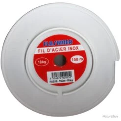 Fil Acier Tresse 7 Brins Inox - 150m - Flashmer 150KG