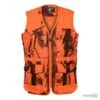 GILET DE CHASSE ORANGE FLUO CAMOU PERCUSSION 1259 -Matériel De Pêche 00001 GILET DE CHASSE ORANGE FLUO CAMOU PERCUSSION 1259