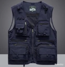 Mountain Gilet De Pêche 12 Poches, Coloris BLEU......LIV OFFERTE