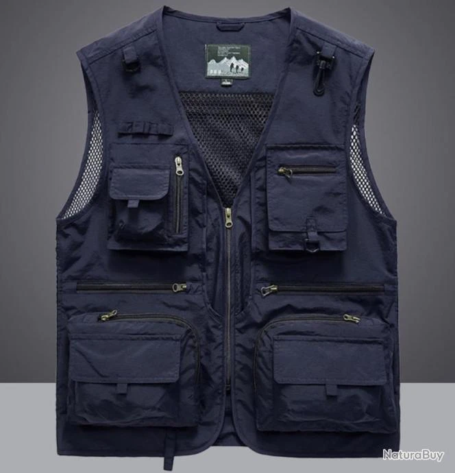 Mountain Gilet De Pêche 12 Poches, Coloris BLEU......LIV OFFERTE 3 Mountain Gilet De Pêche 12 Poches, Coloris BLEU......LIV OFFERTE