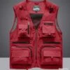 Mountain Gilet De Pêche 12 Poches, Coloris ROUGE......LIV OFFERTE -Matériel De Pêche 00001 Gilet de Peche 12 poches coloris ROUGE.LIV OFFERTE