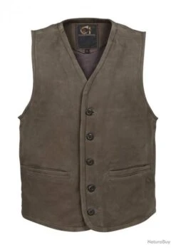 Gilet De Chasse Sans Manches En Cuir Brice Club Interchasse