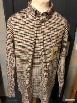 HANGAR33 CHEMISE PERCUSSION BEAUGENCY VERT/OCRE TAILLE M