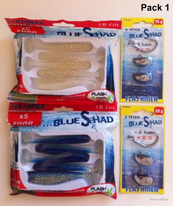 Pack Mer "Blue Shad" 10 Cm 3 Pack Mer "Blue Shad" 10 Cm