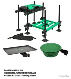 SENSAS Panier Match 314 + Desserte Jumbo Rotterdam + Support Cuvette