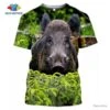 SUPERBE : T - Shirts Impression 3 D, Motif Sanglier REF 125 -Matériel De Pêche 00001 SUPERBE T Shirts Impression 3 D Motif Sanglier REF 125
