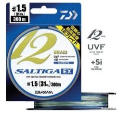 Saltiga 300 M 12 Braid EX Multicolore Daiwa 18/100 #2 16,2 Kg 36 Lb