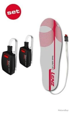 Semelles Chauffantes 1.0 + Pack Batteries Insole RcB1200 LENZ Gris Taille Unique