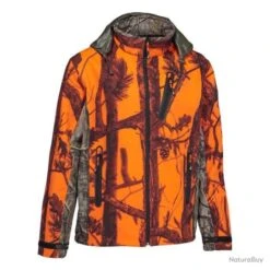 Blouson Percussion Softshell GhostCamo Blaze & Black à Capuche Intégrée - TAILLE M