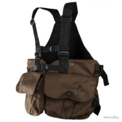 Gilet De Chasse Harnais Somlys Multipoches - Marron