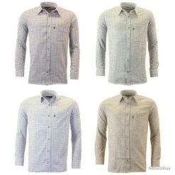 Chemises Tattersall Vert -Matériel De Pêche 00003 Chemises Tattersall Vert