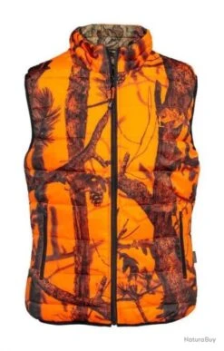 Gilet Matelassé Percussion Warm Camo Blaze Barkam -Matériel De Pêche 00003 Gilet Matelasse Percussion Warm Camo Blaze Barkam S