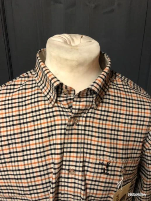 HANGAR33 CHEMISE PERCUSSION BEAUGENCY VERT/OCRE TAILLE M 5 HANGAR33 CHEMISE PERCUSSION BEAUGENCY VERT/OCRE TAILLE M – Image 3