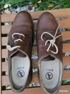 Très Belles Chaussures Basses Outdoor AIGLE T42 Cuir Grainé -Matériel De Pêche 00003 Tres belles chaussures basses outdoor AIGLE T42 cuir graine