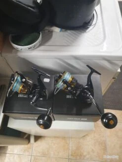 2 Moulins Teklon Garnis De Tresse De70 Centième Etat Neuf ! -Matériel De Pêche 00004 2 moulins teklon garnis de tresse de70 centieme etat neuf