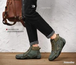 Chaussure Montante En CUIR VÉRITABLE, TRÉS HAUTE QUALITÉ.....Jusqu'au 48...BROWN CLAIR -Matériel De Pêche 00004 Chaussure montante en CUIR VERITABLE molletonne TRES HAUTE QUALITE.Jusqu au 48.BROWN CLAIR