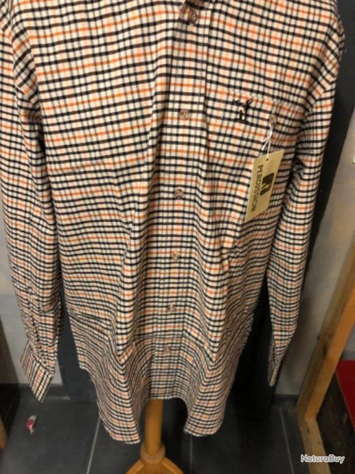 HANGAR33 CHEMISE PERCUSSION BEAUGENCY VERT/OCRE TAILLE M 6 HANGAR33 CHEMISE PERCUSSION BEAUGENCY VERT/OCRE TAILLE M – Image 4