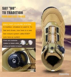 Chaussures Montantes, Fermeture Boa, Beige Camel, Taille De 39 à 44. -Matériel De Pêche 00005 Chaussures montantes fermeture boa beige camel taille de 39 a 44