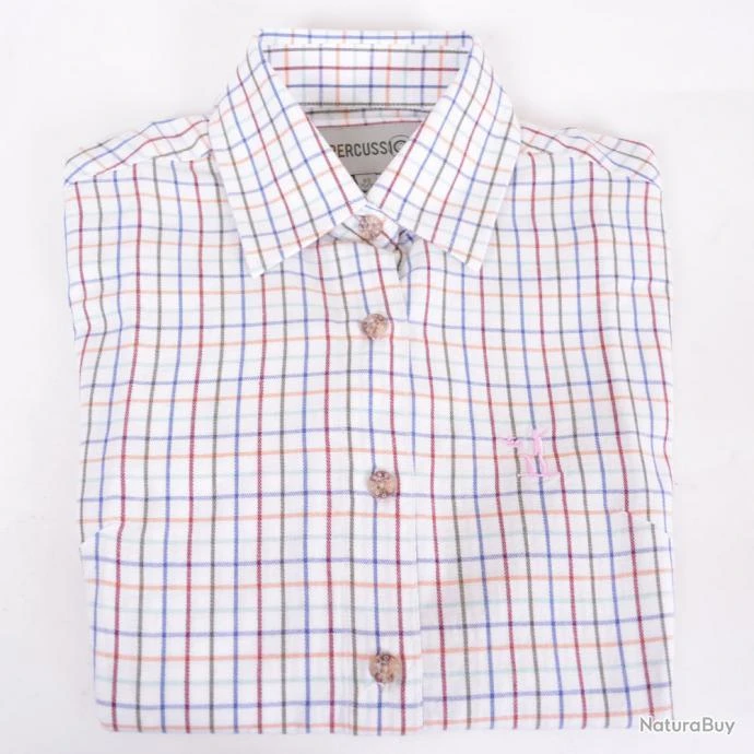 Chemise Femme Carreaux Ocre Percussion Taille 1 5 Chemise Femme Carreaux Ocre Percussion Taille 1 – Image 3