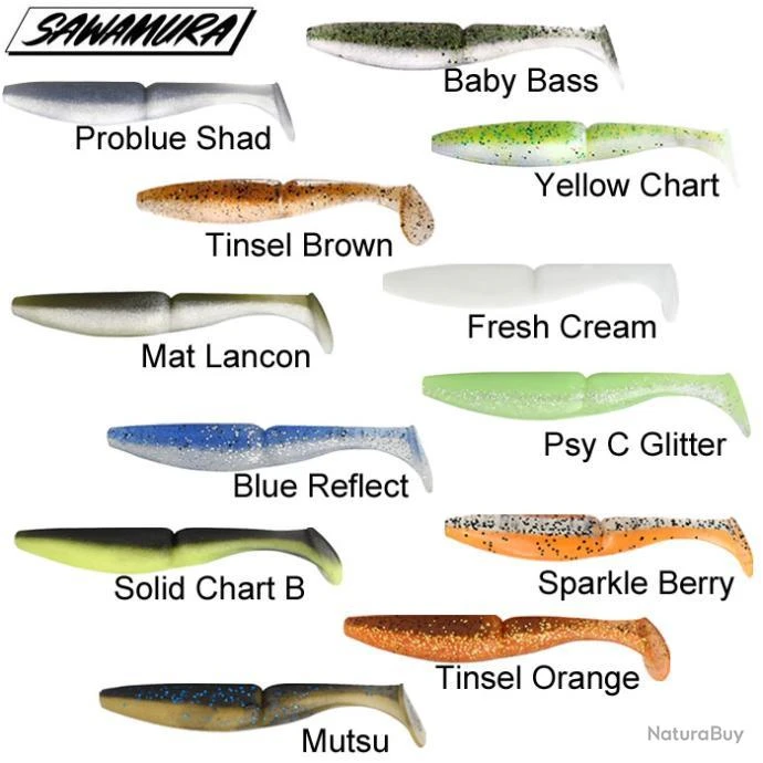 Leurre One Up Shad 5 Sawamura 10,6cm Tinsel Orange 5 Leurre One Up Shad 5 Sawamura 10,6cm Tinsel Orange – Image 3