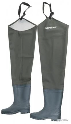 Capture Outdoor, Cuissardes Chasse Pêche "Premium TW", PVC HQ Soudé, Confort, Luxe, 100% étanche, .. -Matériel De Pêche 00012 Capture Outdoor Cuissardes Chasse Peche Premium TW PVC HQ Soude Confort Luxe 100 etanche