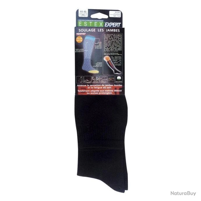 Chaussettes Mi-Bas Anti-Fatigue Estex - Noir - 41-43 6 Chaussettes Mi-Bas Anti-Fatigue Estex - Noir - 41-43 – Image 4