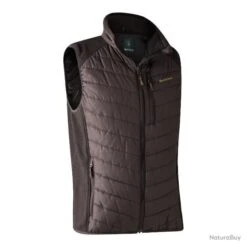 Gilet Doudoune Moor Avec Tricot Marron/prune Deerhunter