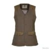 Gilet De Chasse Femme Percussion Normandie Marron -Matériel De Pêche 00015 Gilet de chasse femme Percussion Normandie Marron